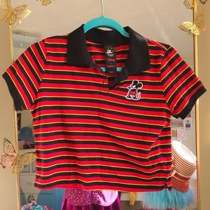 Disney x Forever 21 Womens' Striped Mickey Mouse Top